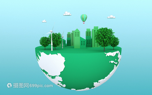 3D创意环保场景