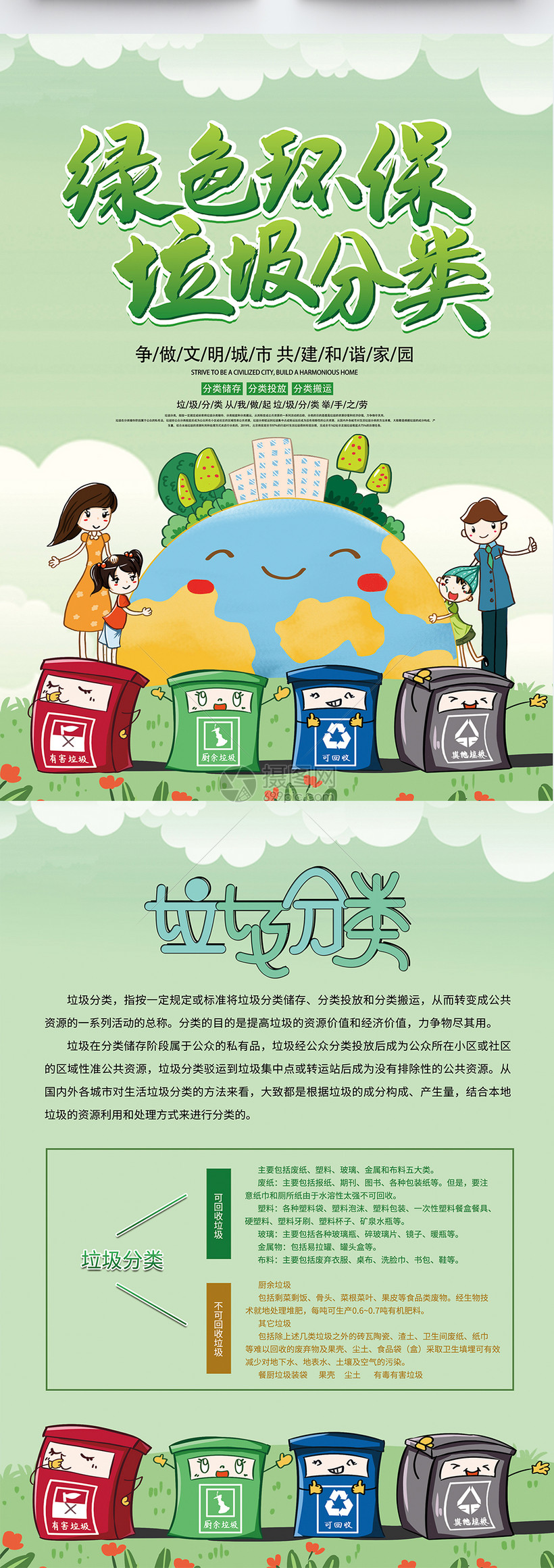 垃圾分类宣传单